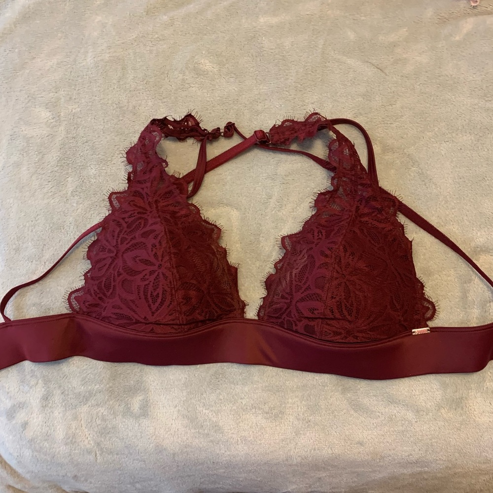 Maroon VS PINK halter bralette size 34C